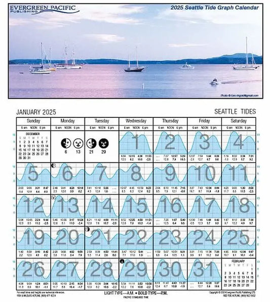 Tide Calendar l Seattle or Port Townsend & San Juan Islands