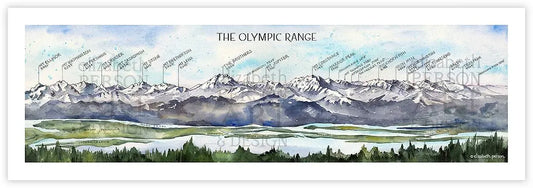 Olympic Mountain Range - Watercolor by Elizabeth Person