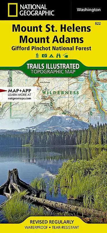 Mt. St. Helens and Mt. Adams Topo Map