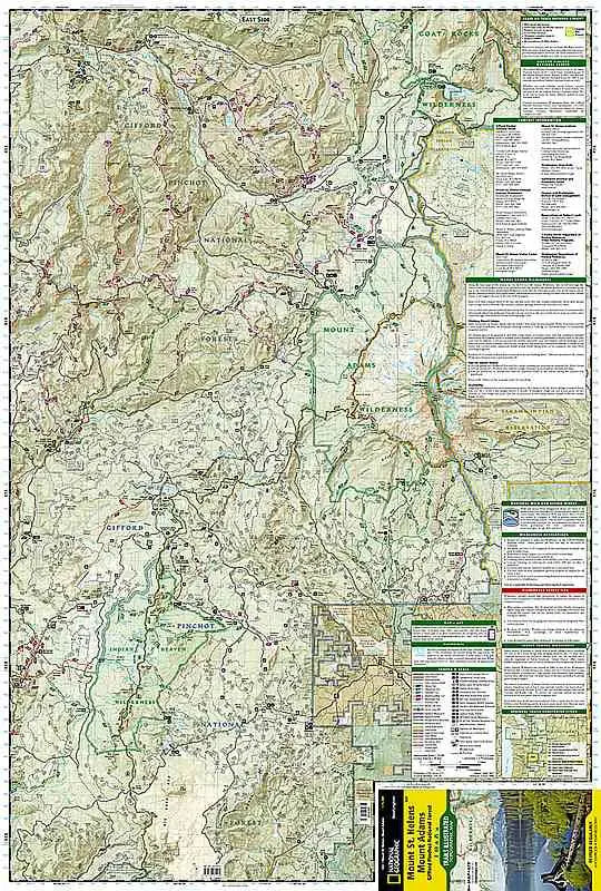 Mt. St. Helens and Mt. Adams Topo Map