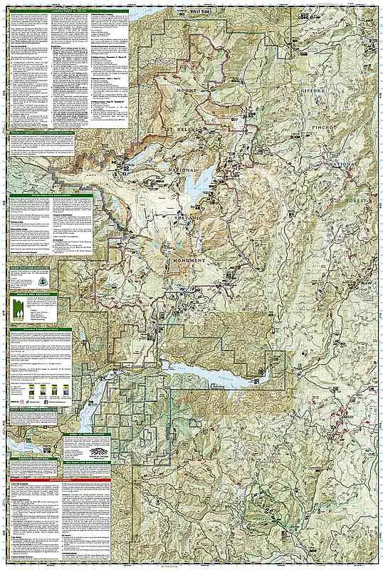 Mt. St. Helens and Mt. Adams Topo Map