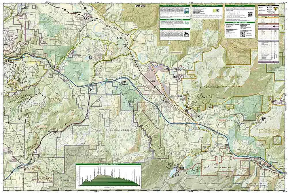 Issaquah Alps - Mt Si Hiking Map