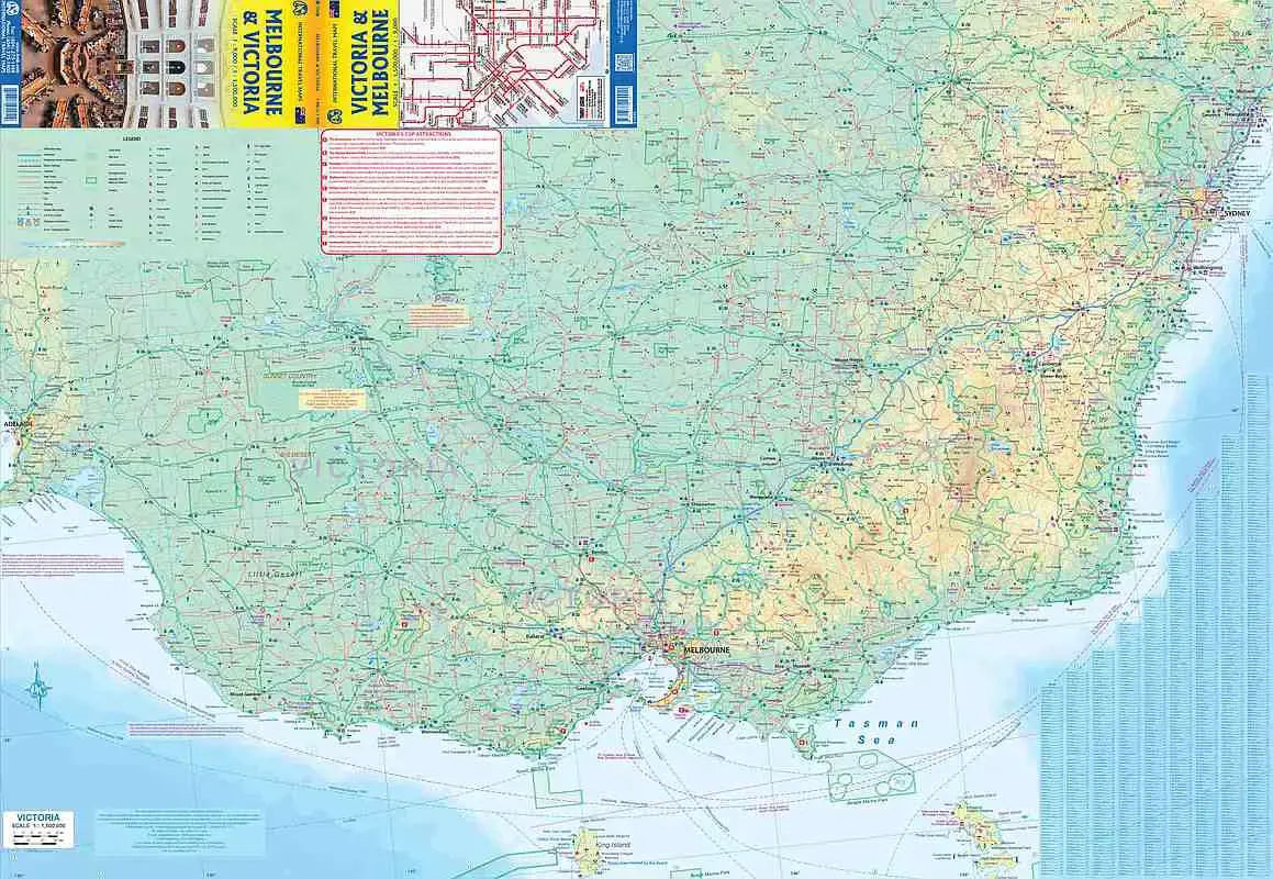 Melbourne & Victoria Travel Map