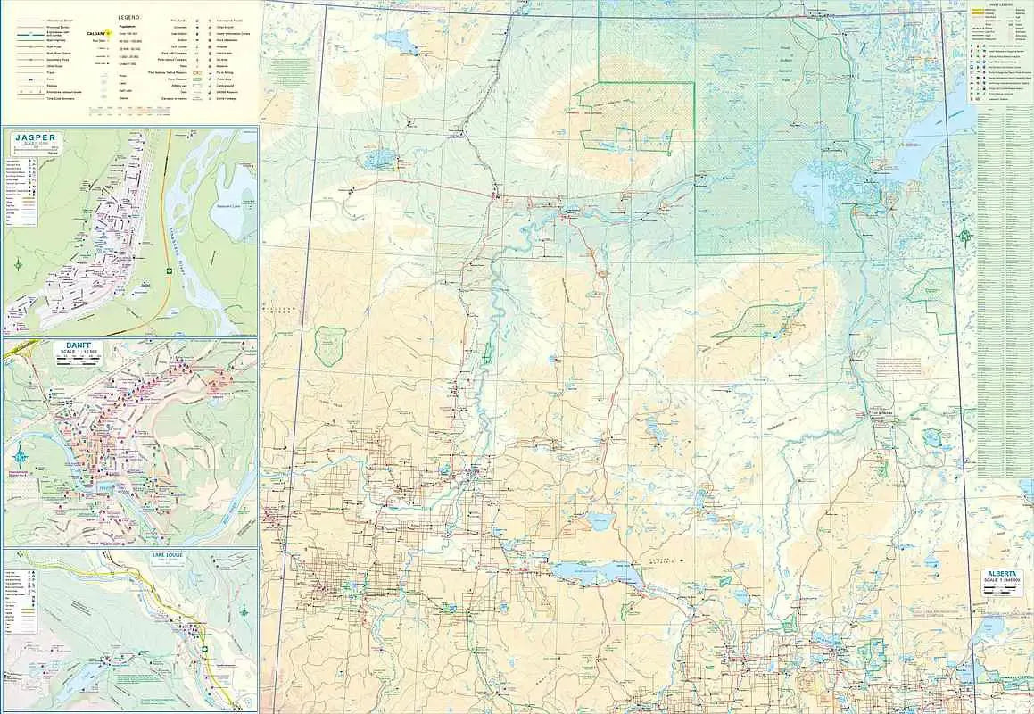 Alberta Travel Map