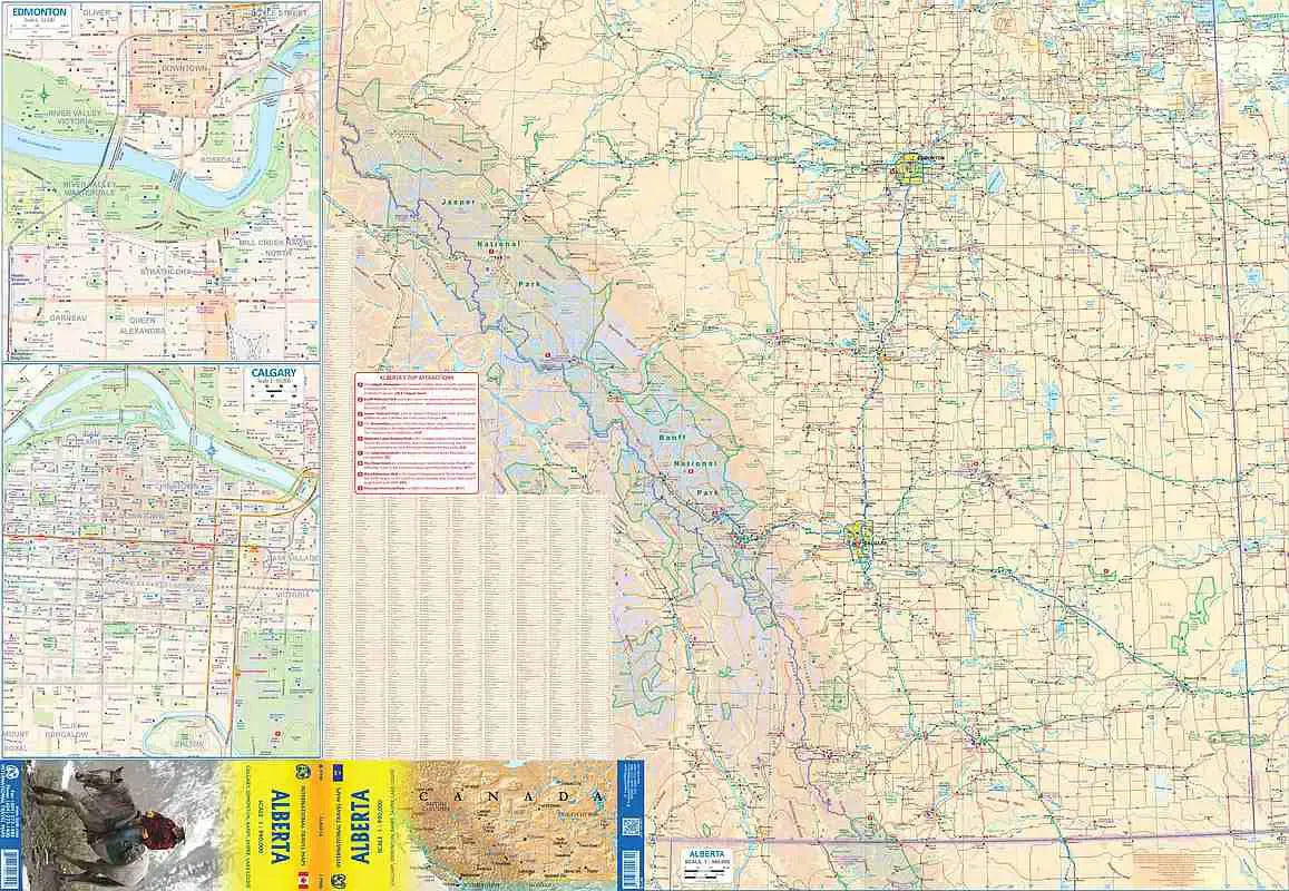 Alberta Landmarks Map.pdf Alberta Travel Map – Metsker Maps