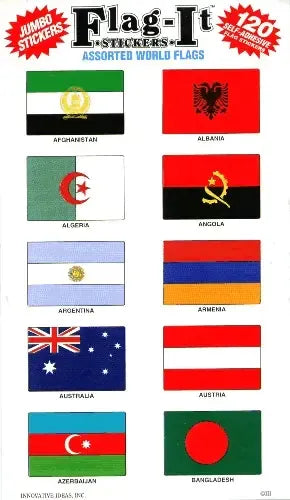 Assorted Mini World Flag Stickers – Metsker Maps