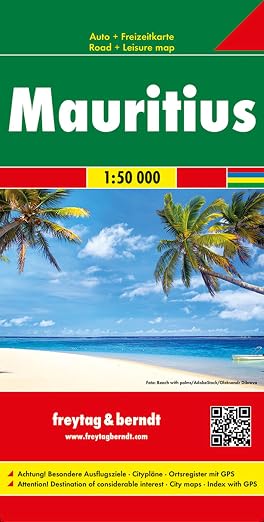 Mauritius & Rodrigues Travel Map by Freytag & Berndt