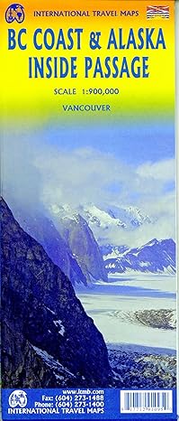 British Columbia Coast & Alaska Inside Passage Travel Map