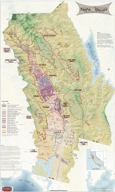Napa Valley Wine Map