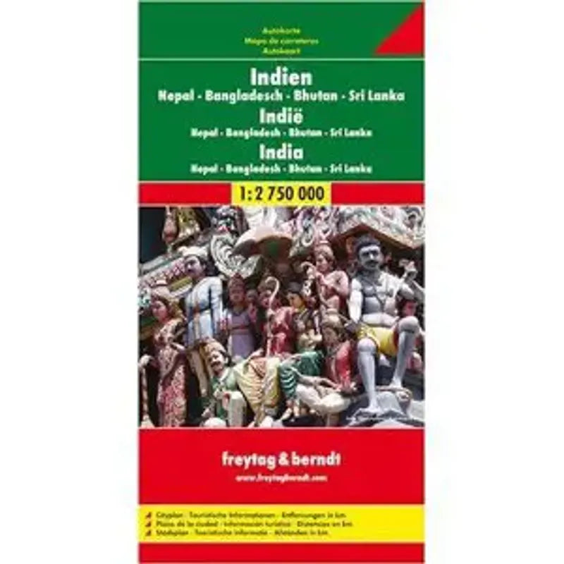 India Travel Map by Freytag & Berndt