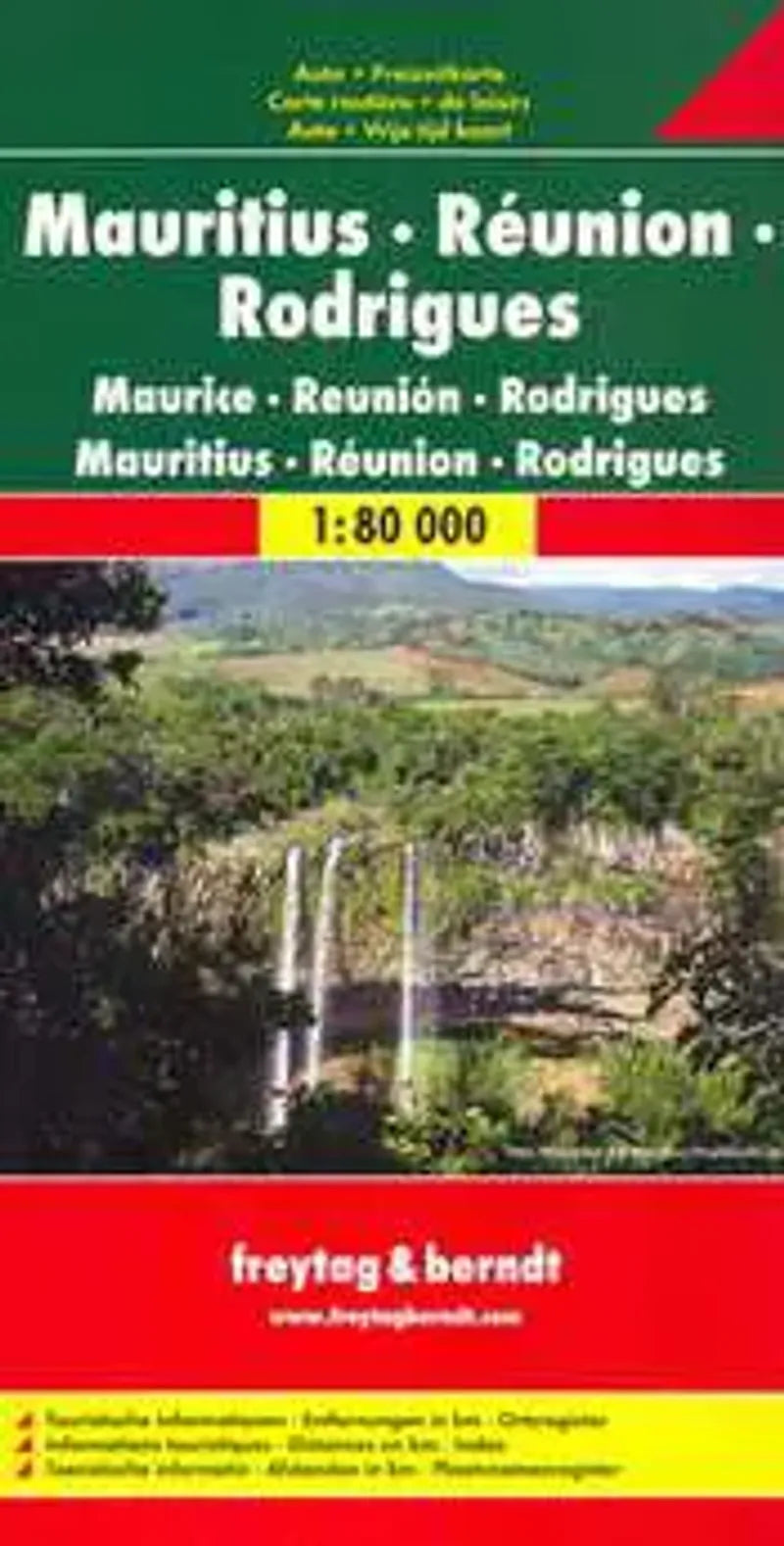 Mauritius, Reunion, Rodrigues Travel Map by Freytag & Berndt