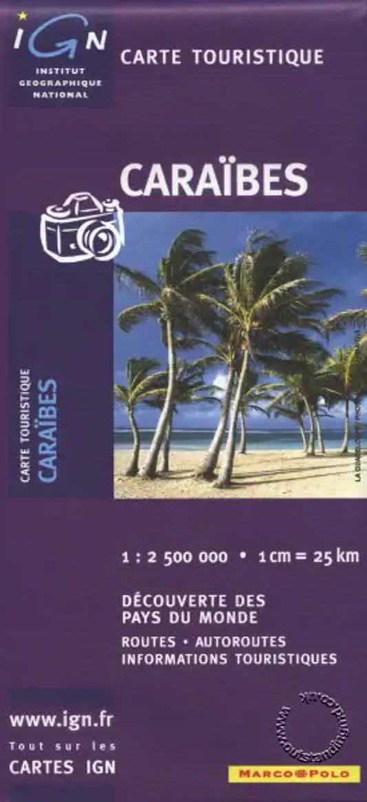 Caribbean Islands Travel Map by IGN
