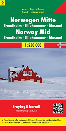 Norway Central Road Map by Freytag & Berndt
