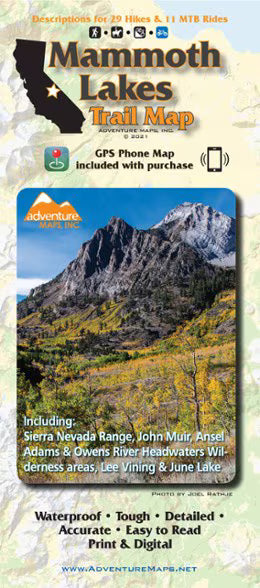 Mammoth Lakes Trail & Hiking Map by Adventure Maps - Cover