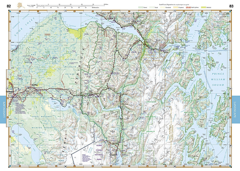 Alaska Road & Recreation Atlas by Benchmark Maps - Map Detail