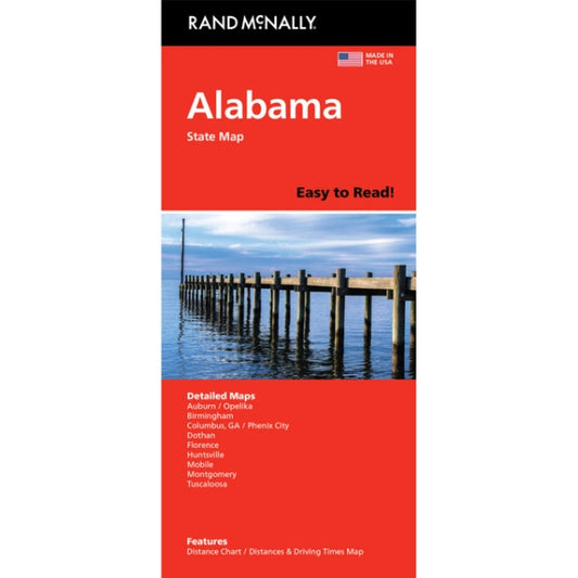 Alabama State Highway Folded Map by Rand McNally (Easy to Read) - Cover