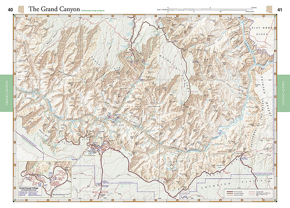 Arizona Road & Recreation Atlas by Benchmark Maps - Map Detail Sample