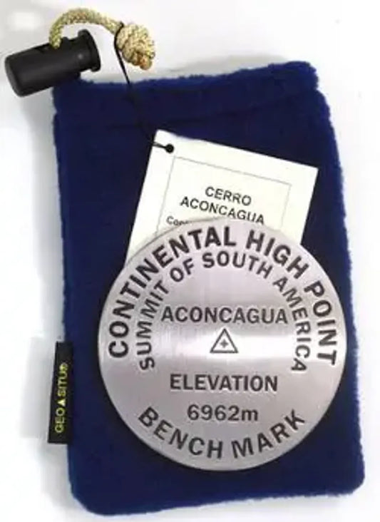 Aconcagua Souvenir Bench Mark Medallion