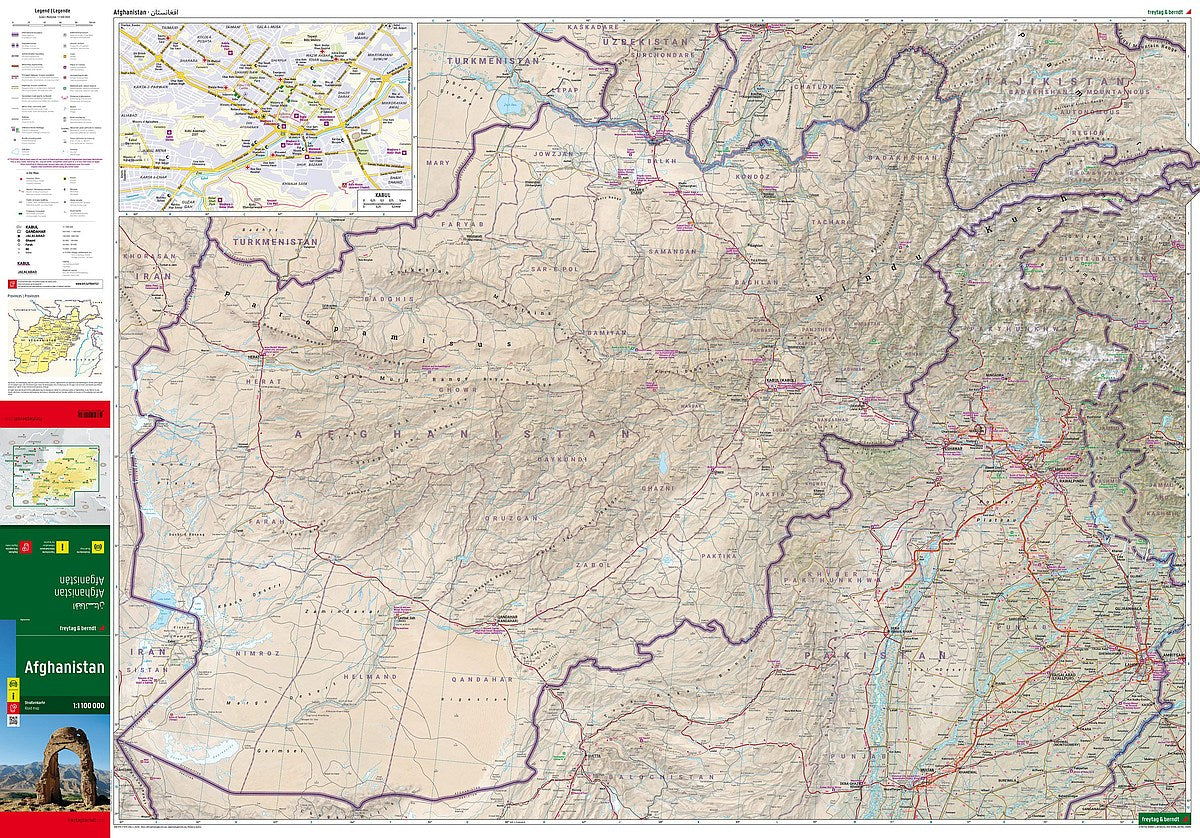 Afghanistan Road Map by Freytag & Berndt - Map Coverage