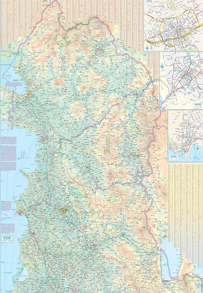 Albania Travel & Reference Map by ITMB - North Map