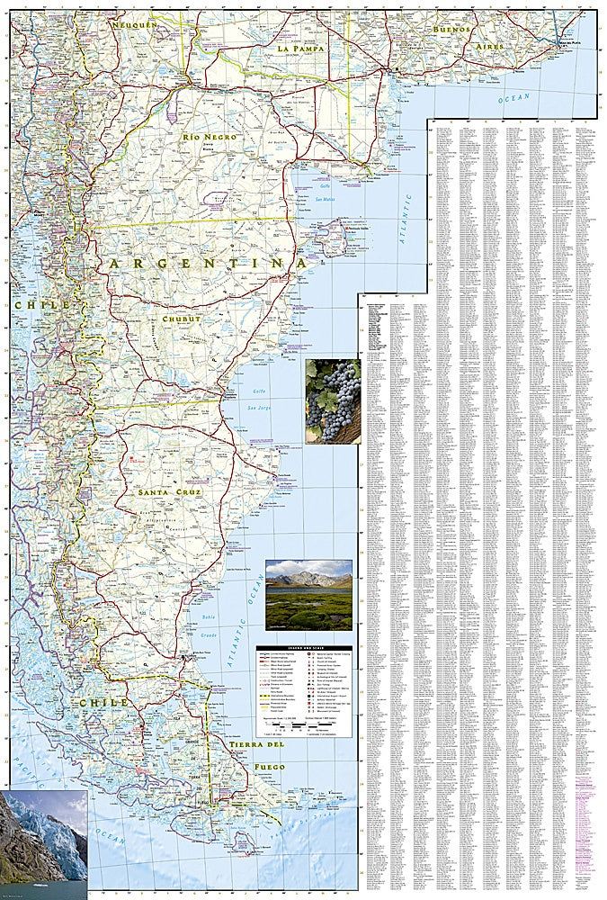 Argentina Adventure Travel Map by National Geographic - Map