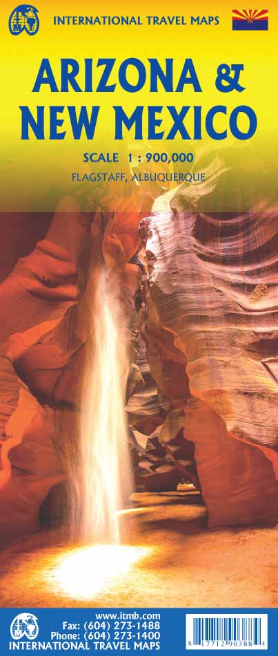 Arizona & New Mexico Travel & Reference Map by ITMB - Cover