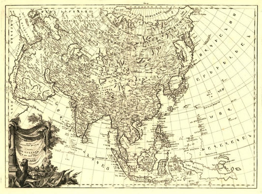 Asia 1787 Antique Map Reproduction