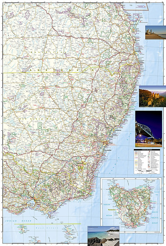 Australia East Adventure Travel Map by National Geographic - Map Detail