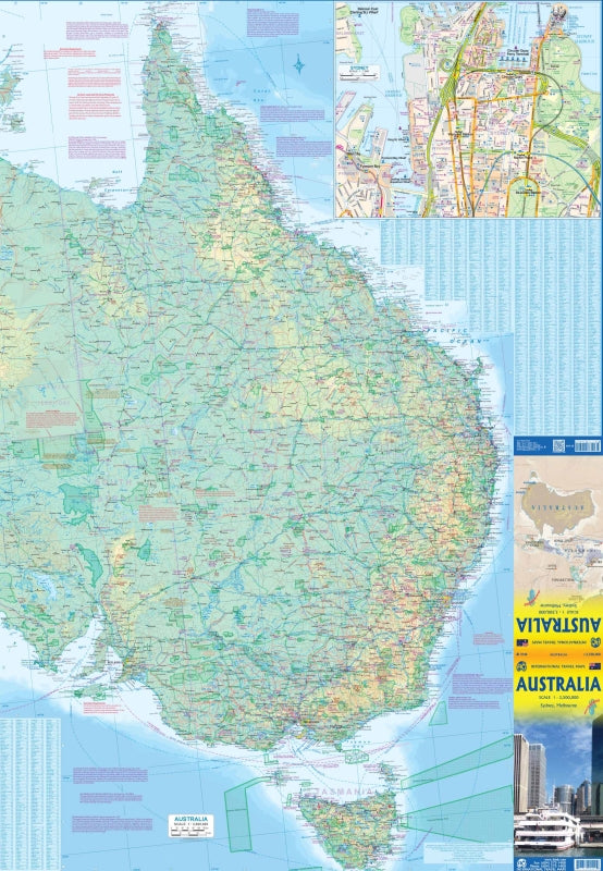 Australia Travel & Reference Map by ITMB - East Map