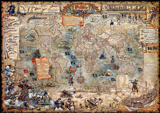 Age of Pirates World Wall Map