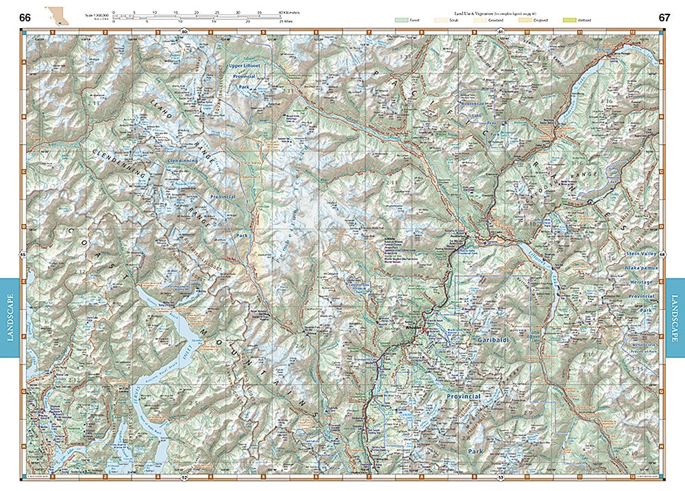 British Columbia Road & Recreation Atlas by Benchmark Maps - Map Detail