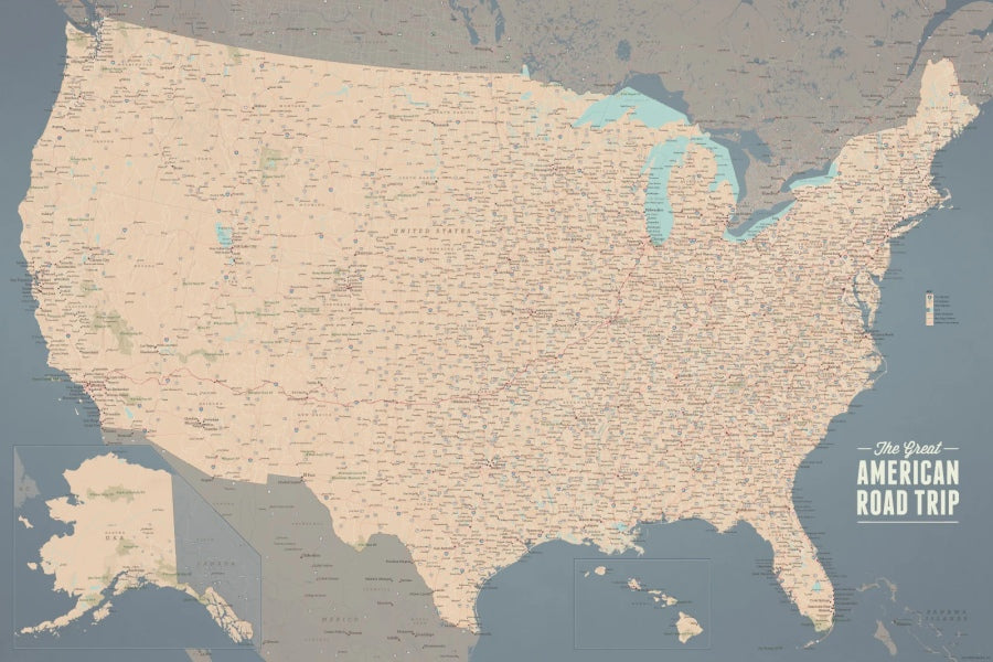 U.S. Road Trip Wall Map by Best Maps Ever