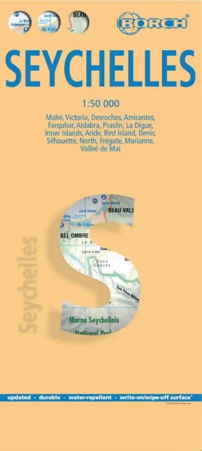 Seychelles Laminated Road Map by Borch Maps - Cover
