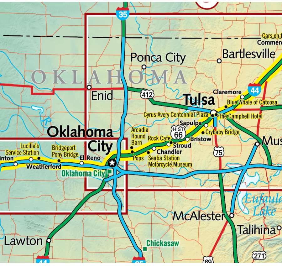 Route 66 Driving Guide Map by Butler Maps - Map Detail