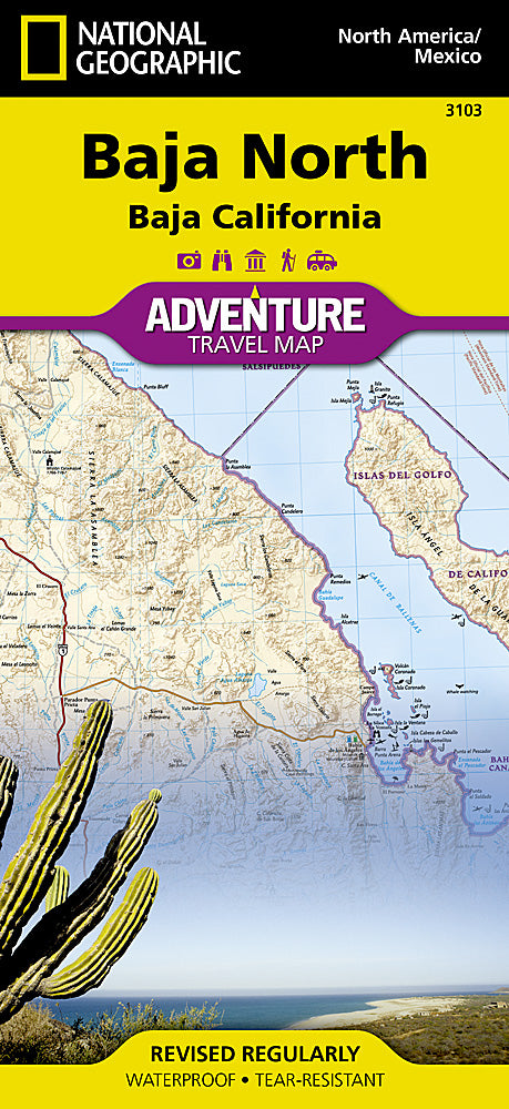 Baja North Adventure Travel Map by National Geographic - Cover