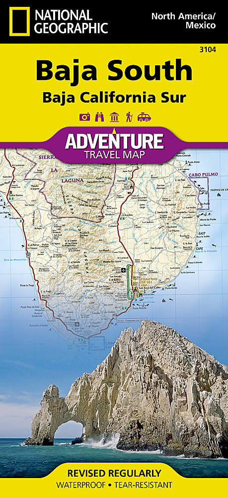 Baja South Adventure Travel Map by National Geographic - Cover