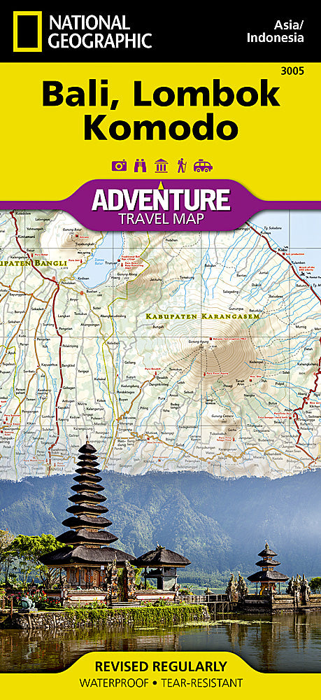 Bali, Lombok & Komodo Adventure Travel Map by National Geographic - Cover