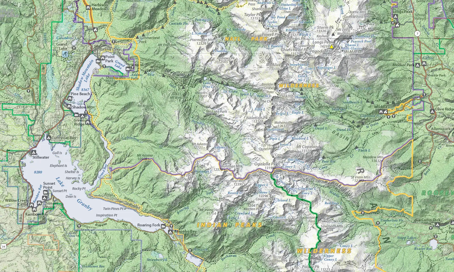Colorado's Front Range Wall Map