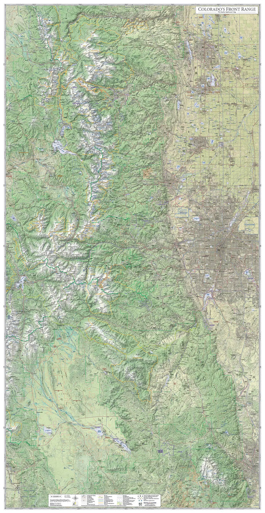 Colorado's Front Range Wall Map