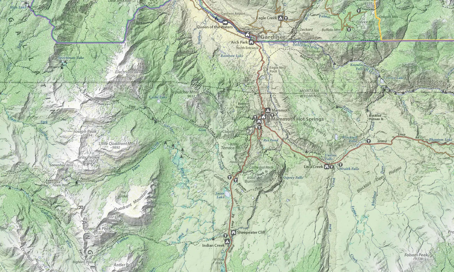 South Central Montana Wall Map