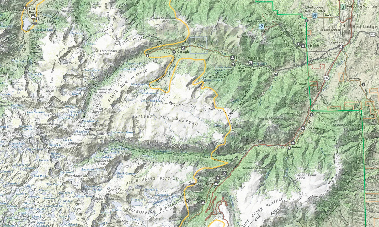 South Central Montana Wall Map