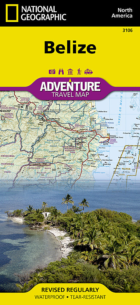 Belize Adventure Travel Map by National Geographic - Cover