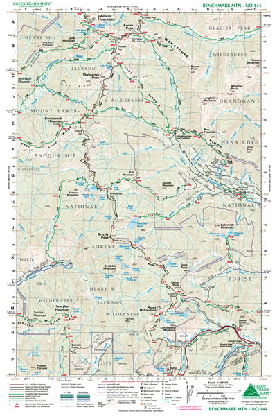 Benchmark Mountain, WA - Green Trails Map #144