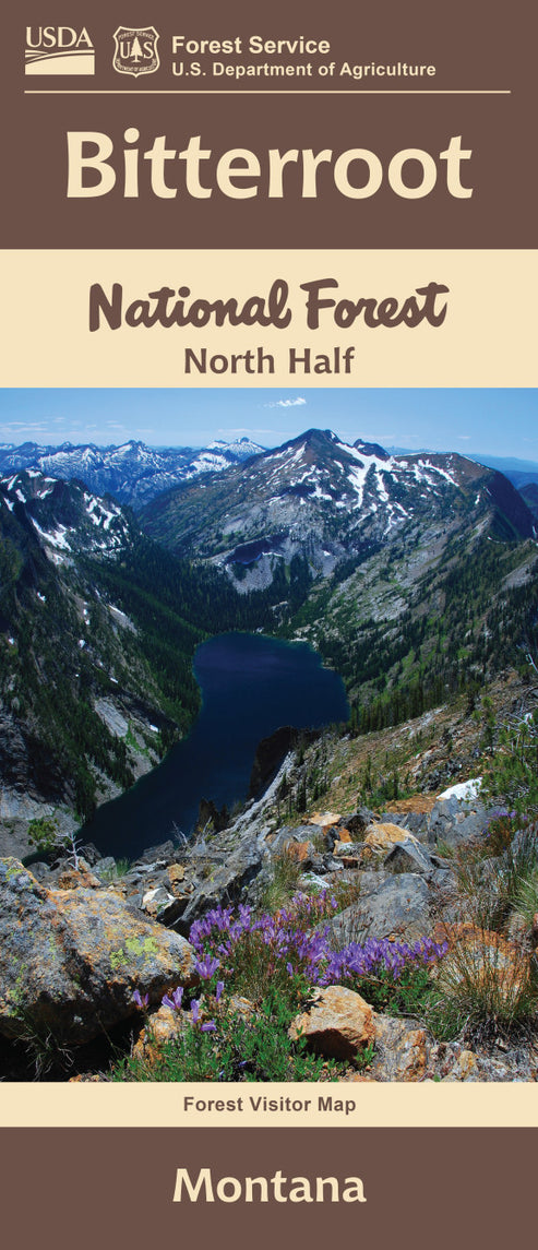 Bitterroot National Forest - North Half National Forest Service Map ...