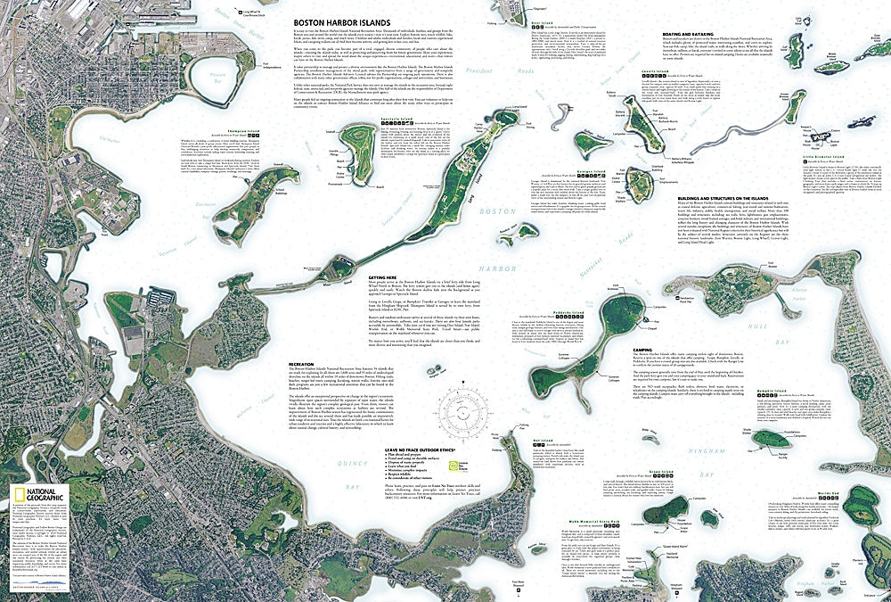 Boston Harbor Islands Trails Illustrated Topographic Map #265 - Map Detail