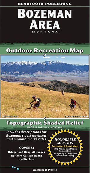Bozeman Area, MT Outdoor Recreation Map by Beartooth Publishing - Cover