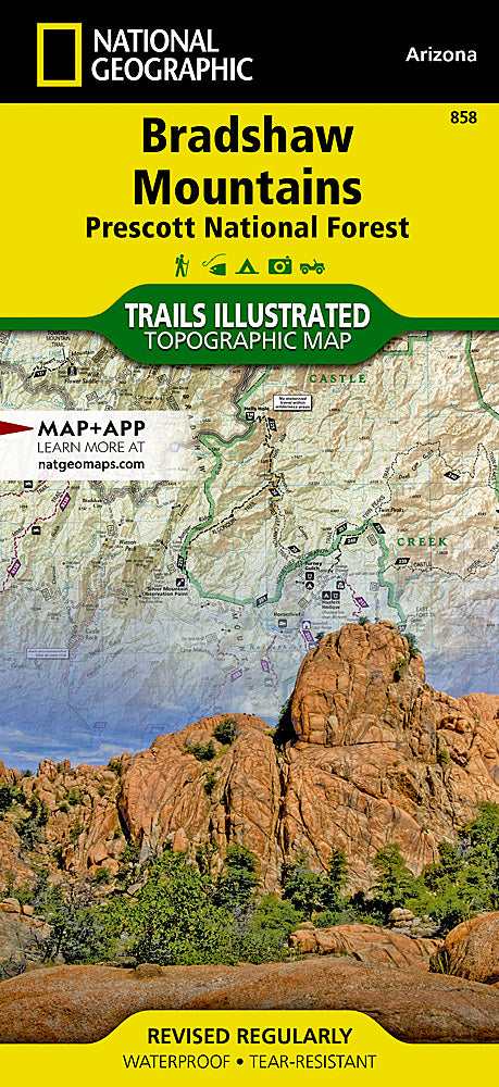 Bradshaw Mountains (Prescott National Forest) Trails Illustrated Topographic Map #858 - Cover