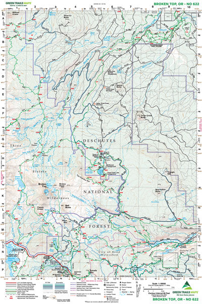 Broken Top, OR - Green Trails Map #622