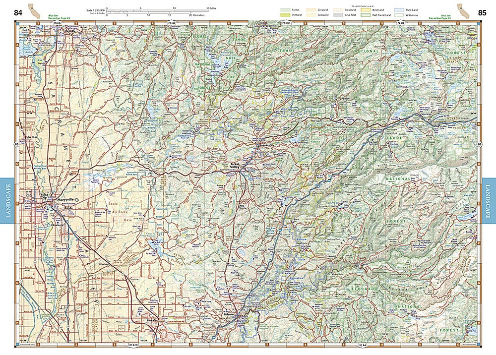 California Road & Recreation Atlas of California by Benchmark Maps - Map Detail