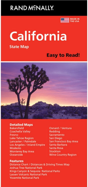 California State Highway Folded Map by Rand McNally (Easy to Read) - Cover